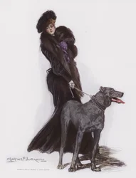 Woman Walking Her Dog